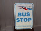 Vintage 1999 Greyhound Bus Stop Double Sided Metal Sign