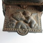 Antique Match Safe Cast Iron Venus Kissing Cupid Cherub Wall Holder Lb-13
