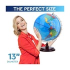 World Globe For Kids Children - 13 Inch Interactive Earth Globe With Stand Fo   