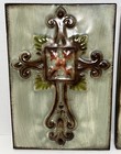 Metal Wall Cross Rustic Distressed Religious Decor Goth 8 5    X 12    Hanging