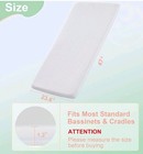 Bassinet Bedside Crib Waterproof Gel Memory Foam Mattress Topper 47 x 23 6 