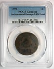 1799 Draped Bust Large Cent 1c - Certified Pcgs P fr Details - Rare Key Date 