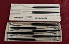 Vintage Le Creuset Fondue Savoyarde 3 Prong Set Of 6 Fork Set Black Handle 70   s
