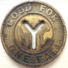 1953 Nyc Transit Authority New York City Subway Token Five Boroughs Historical