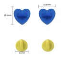 Rubber Pin Backs Heart Shape 25pc Rubber Pin Backers Multicolored Mix Random Fun