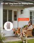 Vevor Dog Door For Sliding Glass Door Pet Door 91 To 96 In Adjustable Height Xl