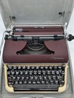 1950 s Olympia Sm 3 Typewriter Burgundy And Cream With Case