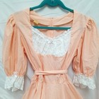 Partners Please Vintage Square Dance Dress Peach White Lace Size 16 Malco Modes