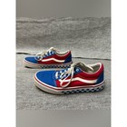 Youth 4 5 Vans Red White Blue Checkered Fourth Of July Summer Lace Up Sneakers