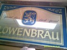 Vintage Lowenbrau Beer Dark Special Mirror Bar Sign 21  X 32 