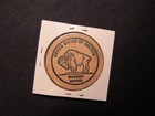 1968 Wilton  New York Wooden Nickel Token - 150th Anniversary Wooden Coin Buf