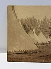 Original Native American Indian Photograph Of Nez Perce Camp  1880 s - 1900 s