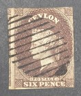 Ceylon Classic 1857 6d Purple Brown  sg1  - Very Fine Used -   450