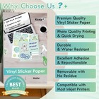Koala Printable Vinyl Sticker Paper 13x19 Waterproof Matte Inkjet Laser 30pk