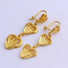18k Layered Real Gold Filled Set Necklace Bracelet Earrings 
