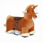 6v Battery Powered Kids Ride On Pony Electric Horse With Bear Toy Music