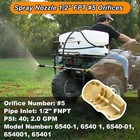 Boomless Spray Nozzle W 90   180  caps 1 2 fpt  5 Brass 40psi 2 0gpm Agricultural