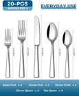 Stapava 20 Piece Silverware Set  Food-grade Stainless Steel Flatware Sets For 4