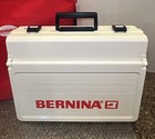 Vintage Bernina Accessory White Storage Box Carrying Case With Padded Zip Up Bag
