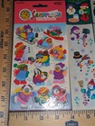 Vintage 90s Sandylion Christmas Stickers Lot Pearl Prism Felt Glow Animals Santa