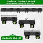 Piyilo Garage Tool Organizer Wall Mount 48 Inch Rails 6 Double Hooks Heavy Duty