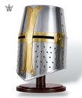 Medieval Great Helm Helmet  Crusader Knight Helmet  Templar Steel Armor Helmet