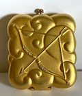 Estee Lauder Pressed Powder Compact   golden Sagittarius  Orginial Box 