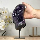 Aaa Grade Natural Amethyst Cluster With Metal Stand  Mws1878