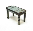 Vintage Kilgore Kitchen Table Metal Miniature Dollhouse Furniture Blue grey