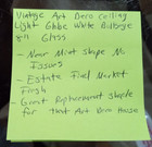 Vintage Art Deco Ceiling Light Globe White Bell Shape Glass Shade