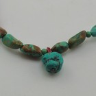 925 Sterling Silver Turquoise Coral Nugget Beaded Necklace 18 Inch Lobster Clasp