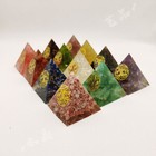 Crystal Orgone Pyramid Chakra Reiki Healing Orgonite Energy Stone lamp Holder