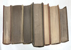 Lot Of 7 Books Decorated Brown tan Staging Display Antique Old Victorian