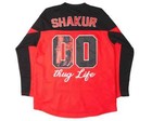 Death Row Records Tupac Shakur Red Black Hockey Jersey By Headgear Classics