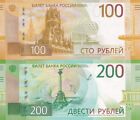 Russia Set 2 Pcs 100 200 Rubles Comm  2017-2022 2023 P 275aa 276 Unc