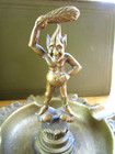 Vintage Tobacco Elf Ash Tray Cigar Smoking Cast Brass Heavy