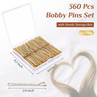 Bobby Pins - Blonde Hair  360 Pcs  2 Inch  Secure Hold  Kids To Women