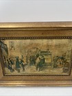 Vintage Victorian Scene London Art Mid-century Wood Frame Ornate