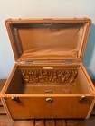 Vintage 1950   s Samsonite Shwayder Bros Leather Luggage Train Case Brown - No Key
