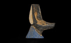 Ancient Egyptian Anubis Jackal God Painted Stone Bust Statue Artifact Figurine