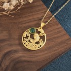 Ancient Gold Chinese Style Fish Leaping Over Dragon Gate Natural Agate Necklace