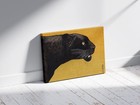 Vintage Japanese Wildlife Canvas Print  Black Panther Style Art Poster