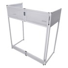 Prox Xf-vista Wh White Portable Dj Booth Facade Table Station W Scrim   Bag
