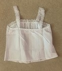 Nib Vintage  first Love  Delicate Feminine White Lace Camisole Under Shirt Sz 38