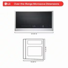 Lg Smart 1 7 Cu  Ft  Over The Range Convection Microwave Oven With Air Fry In P