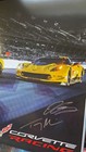 Signed  4 Autographs  Corvette Racing Poster C7 r   3    4 Cars  18  X 24   2019