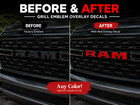 Fits 2019-2026 Ram 1500 Grille   Door Emblem Overlay Decals Vinyl Stickers