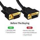 3 3 Feet 1 Meter  Db9 Straight Through 9 Pin Rs232 Serial Extension Cable Double