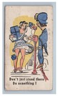 1950s Box Elder Mt Bear Paw Hotel Business Card Advertising Risque Naughty Comic