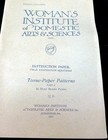 Rare Vintage 1910s Sewing Book Tissue Paper Patterns Woman s Institute